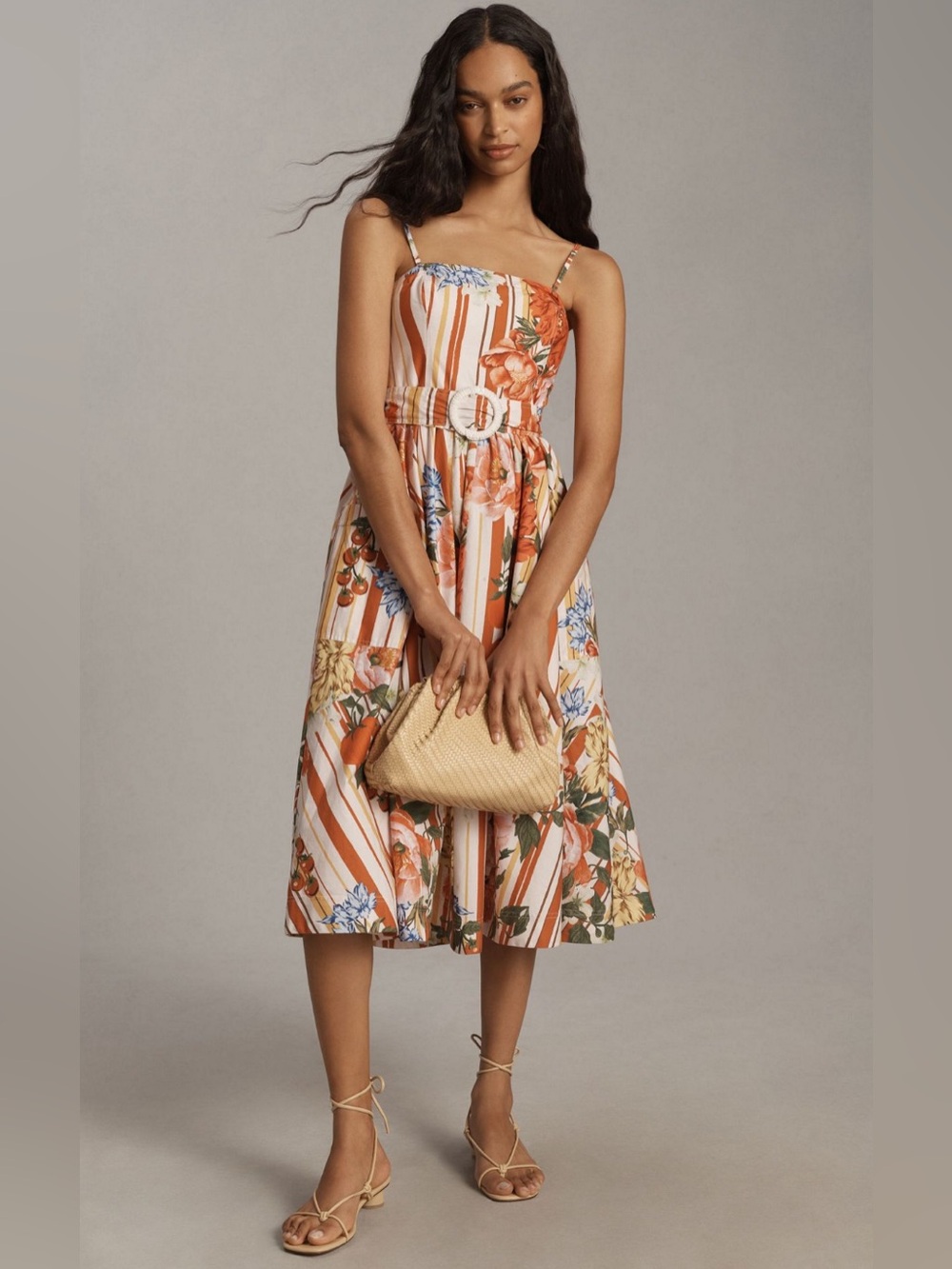 Maeve Strapless Belted A-Line Midi Dress